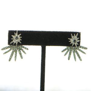Oscar de la Renta Pavé Starburst Front and Back Earrings